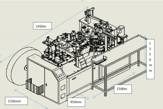 Machine à former des bols en papier entièrement automatique avec une production à grande vitesse 220V/380V Voltage et barres de cuivre