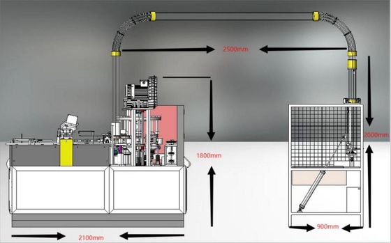 65-85 pièces/min Machine de fabrication de tasses en papier entièrement automatique Machine de fabrication de tasses en papier Formage avec une barre de cuivre