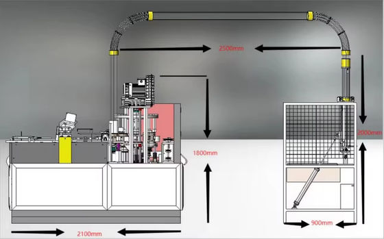 Machine de fabrication de tasses en papier entièrement automatique de 2 oz à 16 oz avec technologie ultrasonique à 85 pièces / min
