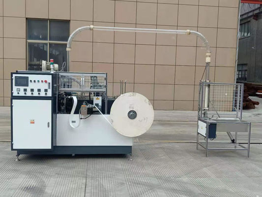 Machine de fabrication de tasses de café en papier entièrement automatique de 4 kW Machine de formage de tasses de papier jetables avec papier revêtu en PE simple/double