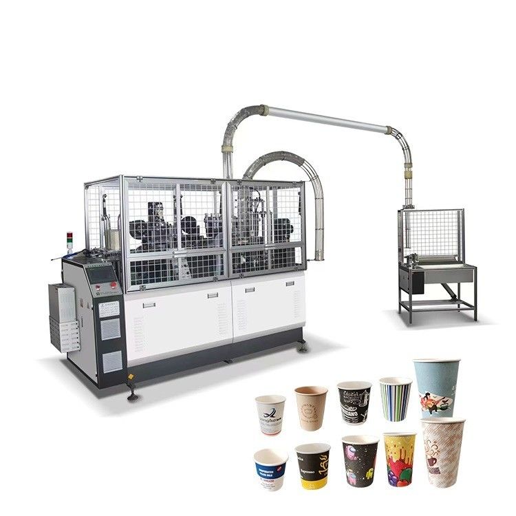 2-12 Oz Machine de formage de tasses en papier avec conception à double paroi Taille extérieure de 2200*1350*1900mm et 2500 kg Capacité