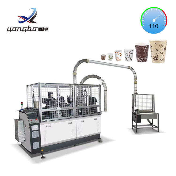 Machine de formage de tasses de papier à consommation avec une source de gaz de 0,5-0,8 MPa et une spécification de papier 150-350 GSM