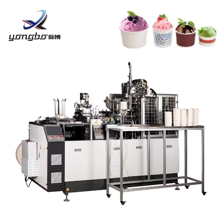 Machine à plier du papier pour faire des bols entièrement automatique 20-50oz 60-70pcs/Min Machine de formage de bol de soupe de papier