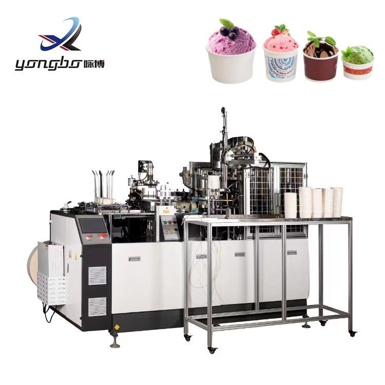 65-70pcs/min Machine de fabrication de bols de crème glacée en papier pour bols de papier jetables Taille extérieure 2450*1350*2100mm