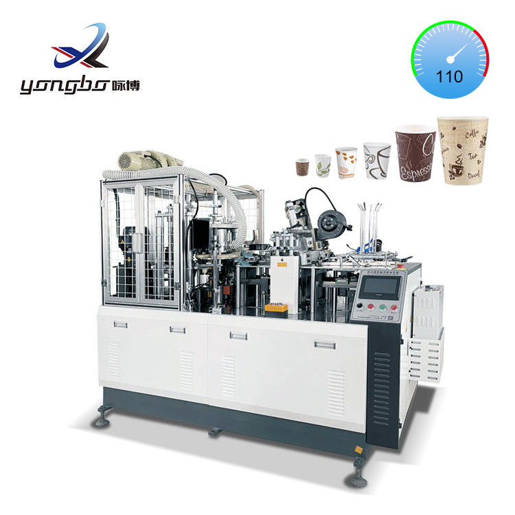 Machine à haute vitesse 100-110 pièces/min Disposable papier tasse et plaque de fabrication de la machine de tasse de café en papier 6.5kw haut